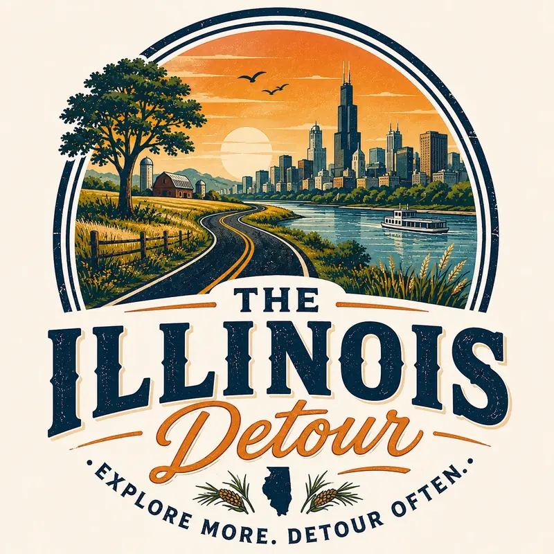 Regional Illinois illustration; not an image of every stop on this itinerary